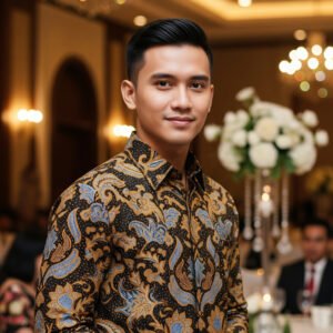 atasan Batik Pria elegan menggunakan Sukaku Batik
